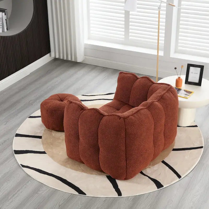 Pouf poire Roomfitters avec rembourrage en mousse haute résilience pour salon