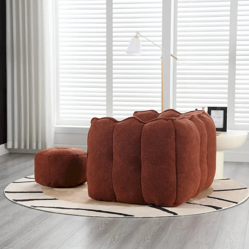 Pouf poire Roomfitters avec rembourrage en mousse haute résilience pour salon