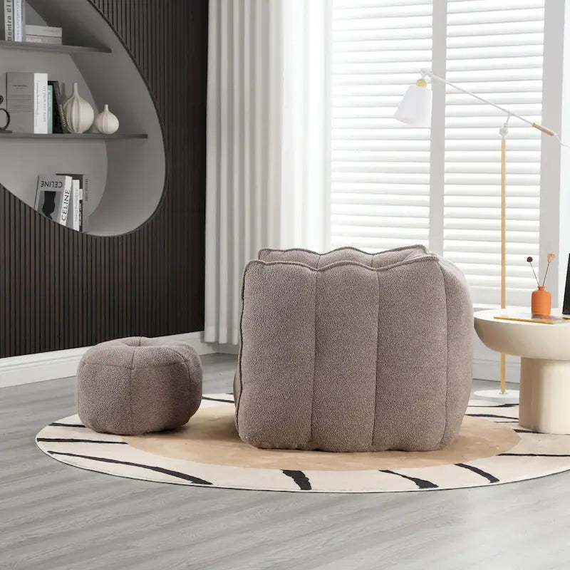 Pouf poire Roomfitters avec rembourrage en mousse haute résilience pour salon