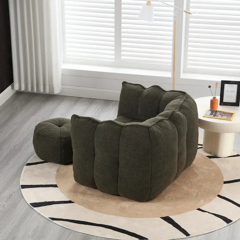 Pouf poire Roomfitters avec rembourrage en mousse haute résilience pour salon