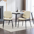 Lot de 2 chaises de salle à manger, style rétro moderne du milieu du siècle en similicuir