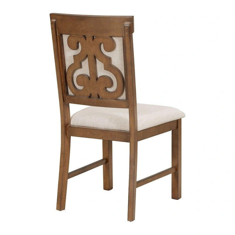 Ensemble de salle à manger fonctionnel rétro 5 pièces, une rallonge de 40 cm et 4 chaises rembourrées pour salle à manger et cuisine