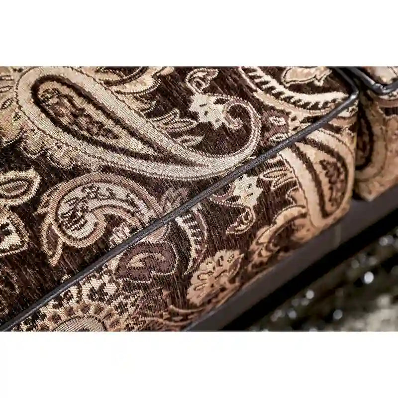 Causeuse semi-ferme Dayaram Traditional Brown Chenille de Gracewood Hollow
