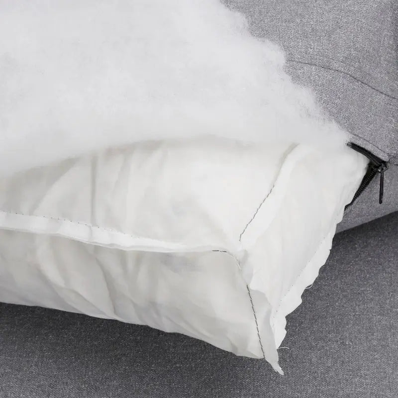 Canapé d'angle modulable 11 places Anka en lin gris, rembourrage en duvet, par iNSPIRE Q Modern