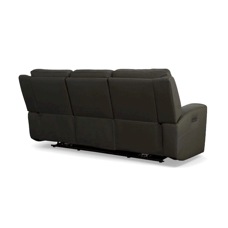 Canapé inclinable électrique en cuir pleine fleur Iris avec appuie-tête électriques par Flexsteel