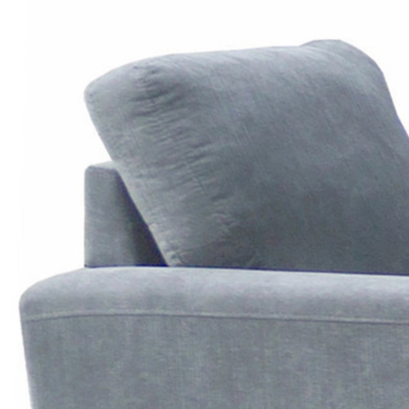 Fauteuil d'appoint Jake 37 pouces, coussins en mousse de chenille grise, pieds en métal