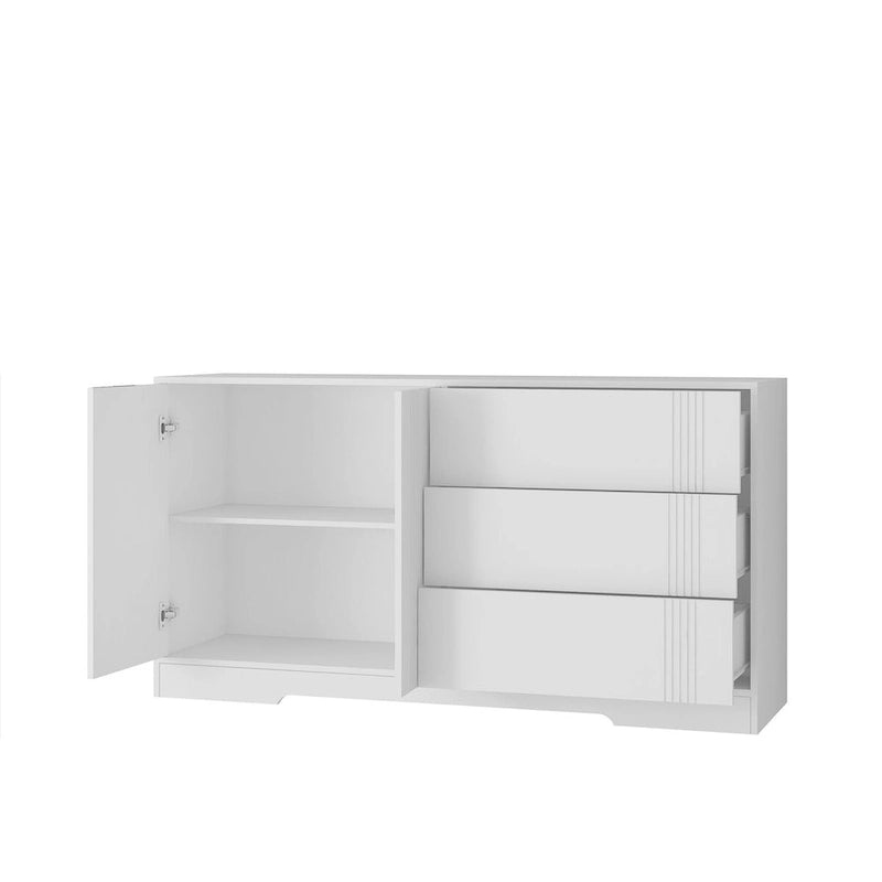 Buffet de rangement avec tiroirs et portes, grand buffet de café avec étagères réglables