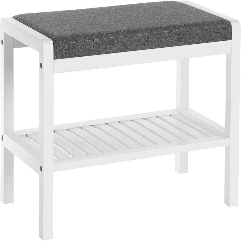 Banc porte-chaussures avec coussin rembourré