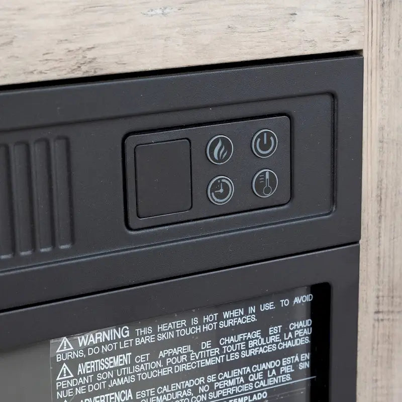 Meuble TV avec cheminée électrique et télécommande