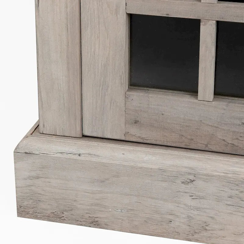Meuble TV avec cheminée électrique et télécommande