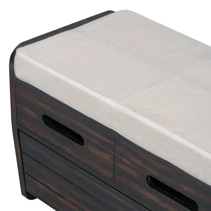 Banc de rangement avec 2 tiroirs et espace de rangement dissimulé