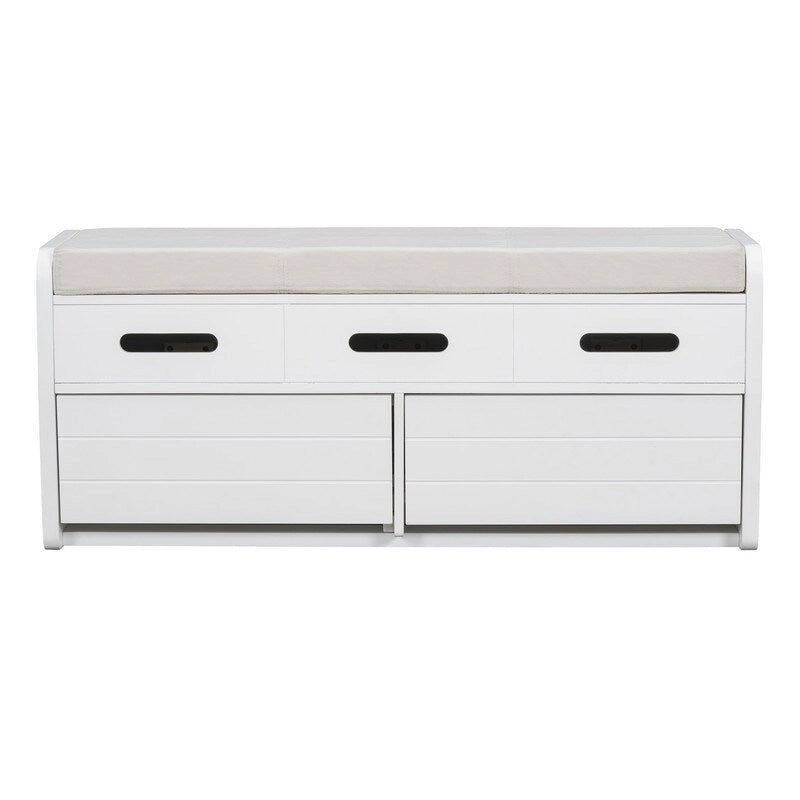 Banc de rangement avec 2 tiroirs et espace de rangement dissimulé