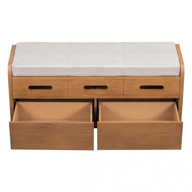 Banc de rangement avec 2 tiroirs et espace de rangement dissimulé