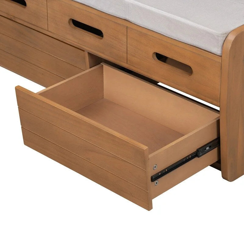 Banc de rangement avec 2 tiroirs et espace de rangement dissimulé