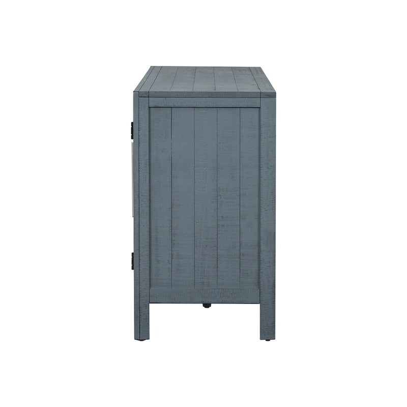 Bahut en bois avec étagères réglables et 3 portes