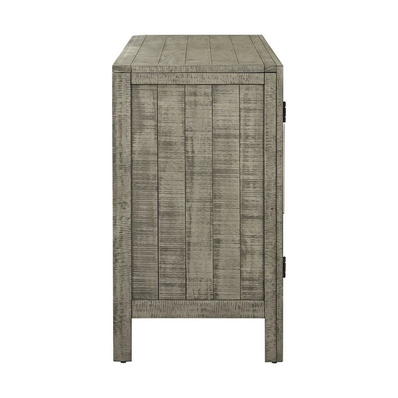 Bahut en bois avec étagères réglables et 3 portes