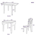 Ensemble de table à manger d'angle Merax 3 pièces avec plateau rabattable en bois