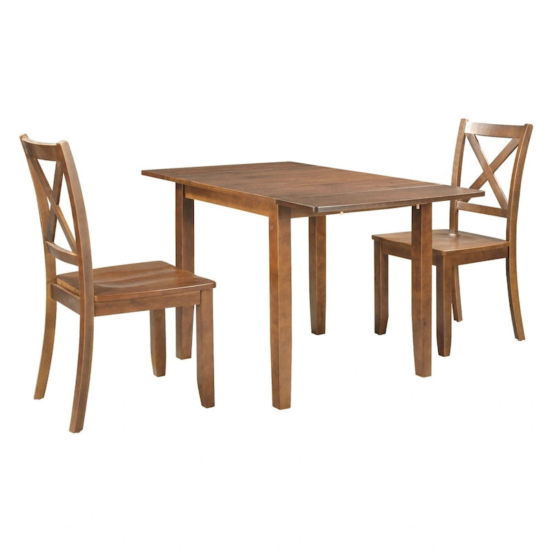Ensemble de table à manger d'angle Merax 3 pièces avec plateau rabattable en bois