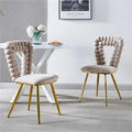 Chaise de salle à manger moderne GEITIN avec pieds en métal, lot de 2