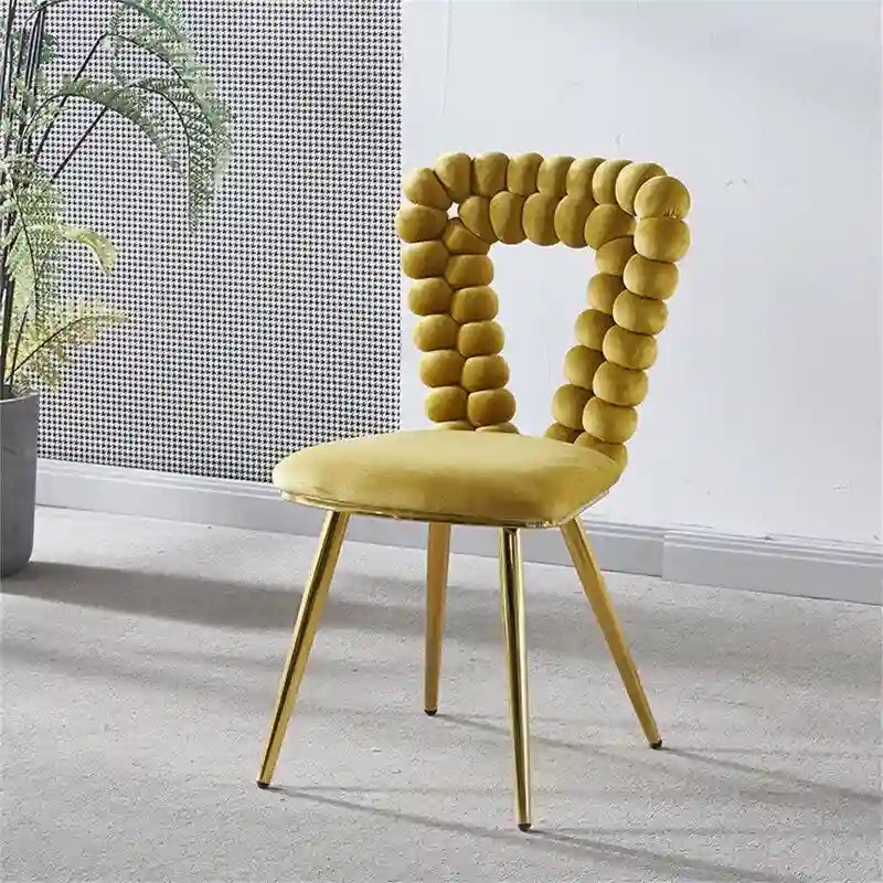 Chaise de salle à manger moderne GEITIN avec pieds en métal, lot de 2