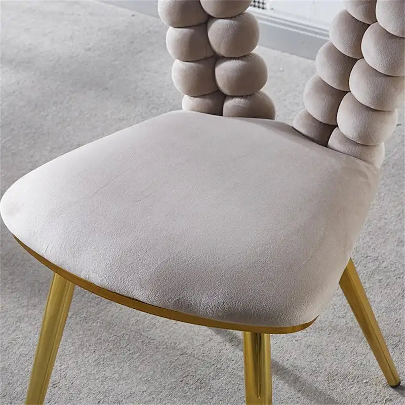 Chaise de salle à manger moderne GEITIN avec pieds en métal, lot de 2