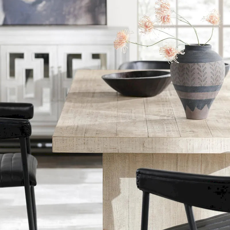 Table à manger en pin recyclé Classic Home Lynx 94 - 94L x 40P x 30H