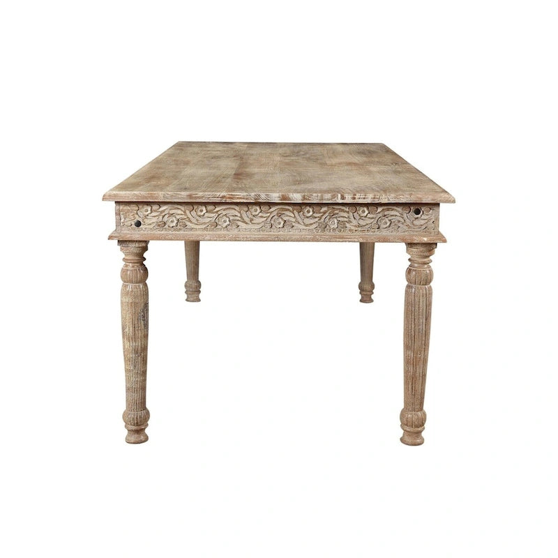 Table de salle à manger sculptée en bois flotté - 83' - 83