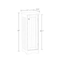 Armoire de rangement étroite à une porte RiverRidge Ashland pour salle de bain et buanderie avec étagères réglables - Blanche
