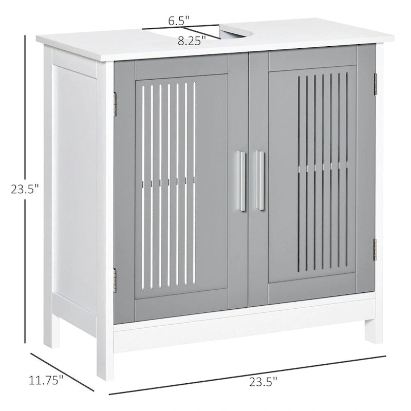 Meuble sous évier, Meuble de salle de bain sous lavabo sur pied, Sans évier