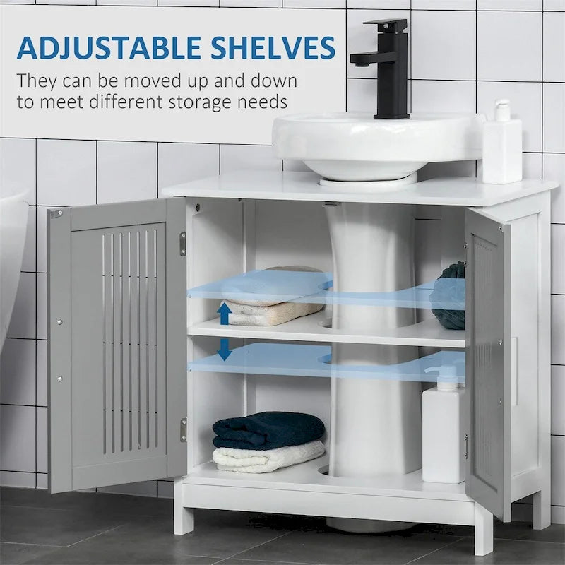 Meuble sous évier, Meuble de salle de bain sous lavabo sur pied, Sans évier