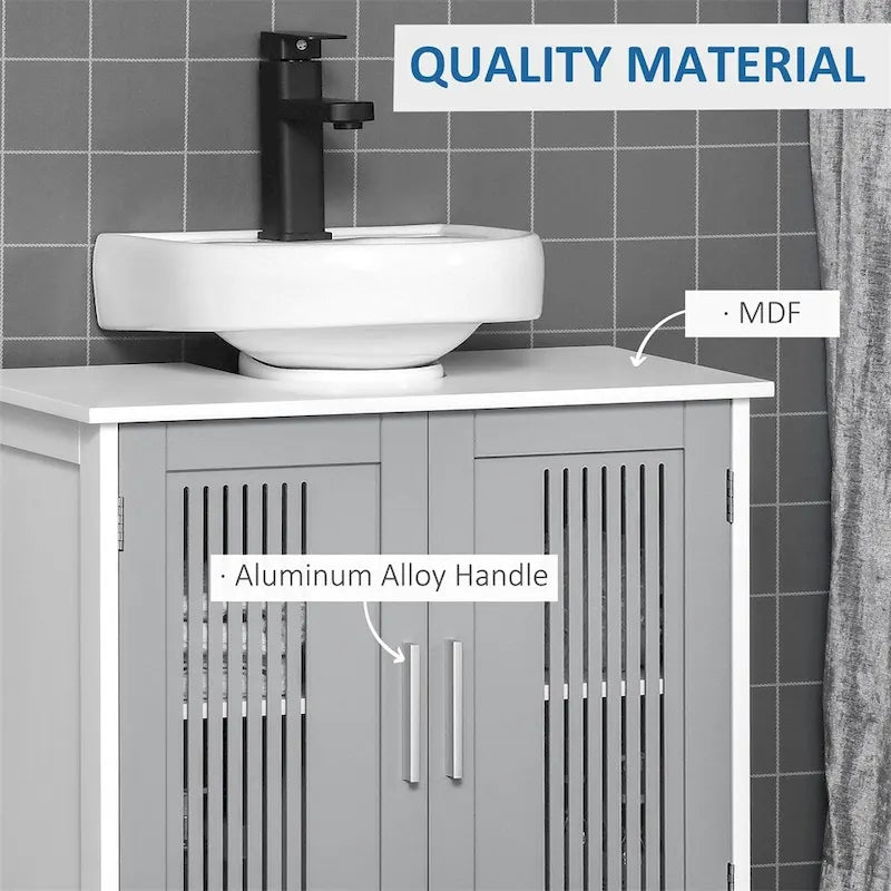 Meuble sous évier, Meuble de salle de bain sous lavabo sur pied, Sans évier