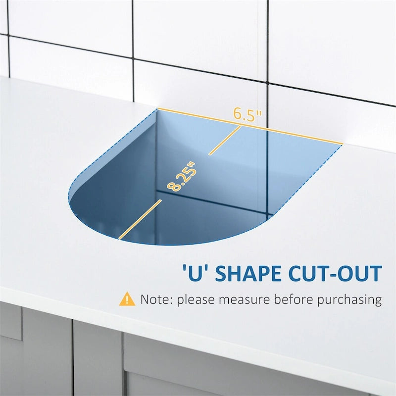 Meuble sous évier, Meuble de salle de bain sous lavabo sur pied, Sans évier