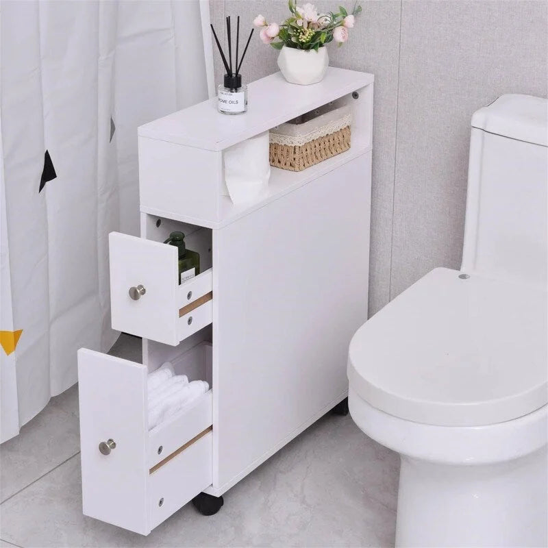 Meuble de Rangement pour Petite Salle de Bain - 6,3P x 20,5L x 25,6H