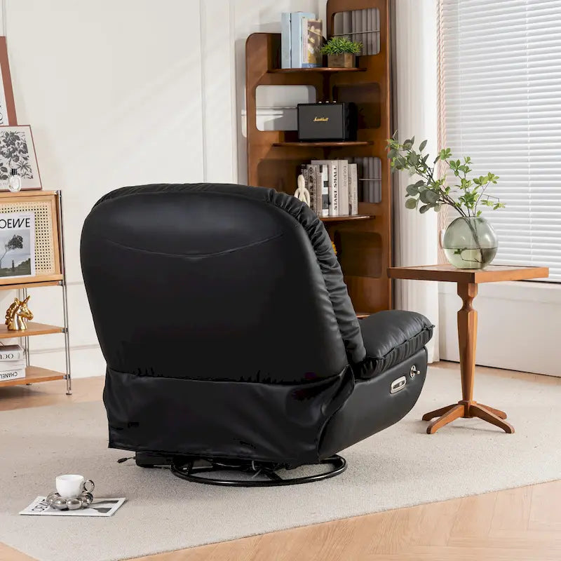Fauteuil inclinable pivotant électrique avec chargeur USB et lecteur de musique Bluetooth