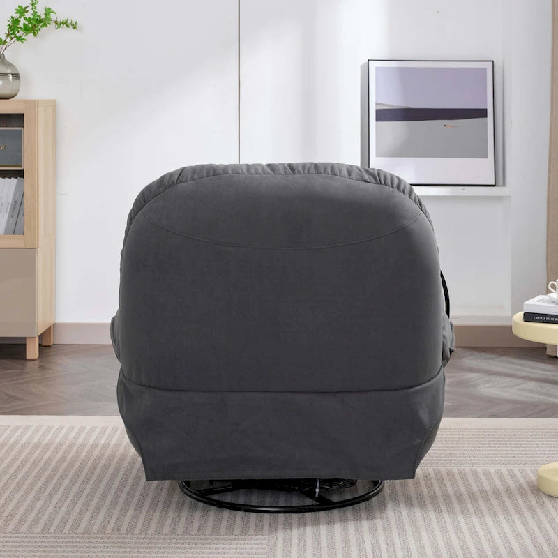 Fauteuil inclinable pivotant électrique avec chargeur USB et lecteur de musique Bluetooth