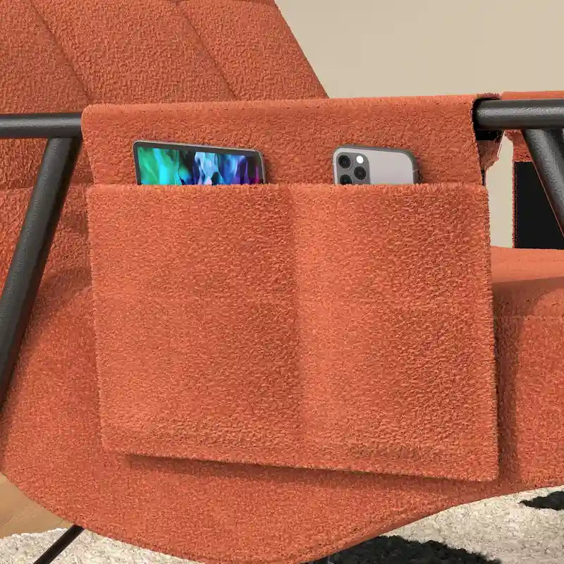 Fauteuil à bascule réglable, fauteuil à bascule de chambre de bébé avec dossier haut et repose-pieds réglables