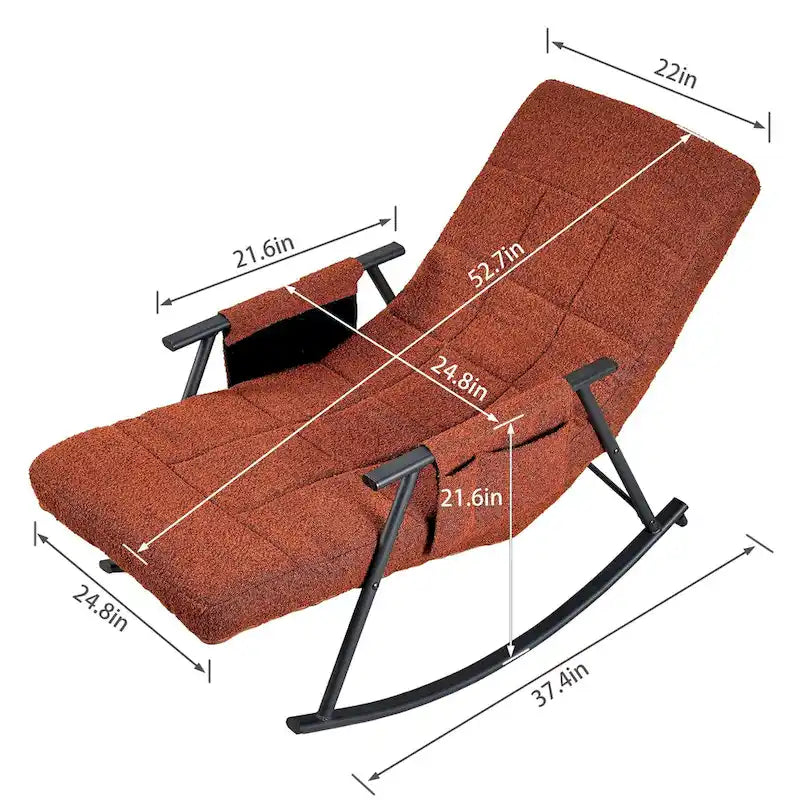 Fauteuil à bascule réglable, fauteuil à bascule de chambre de bébé avec dossier haut et repose-pieds réglables