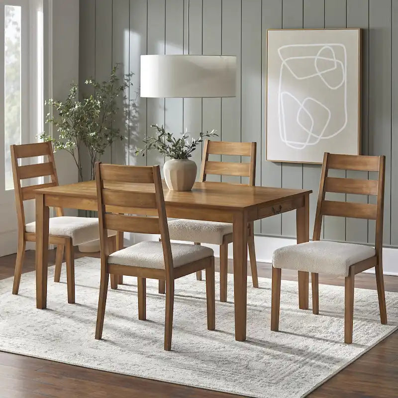 Chaises de salle à manger Lifestorey Palmer en bois massif (Lot de 2)