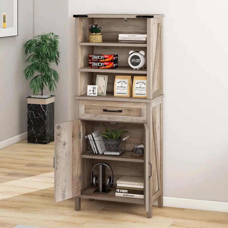 Meuble de rangement haut de 58 pouces pour salle de bain