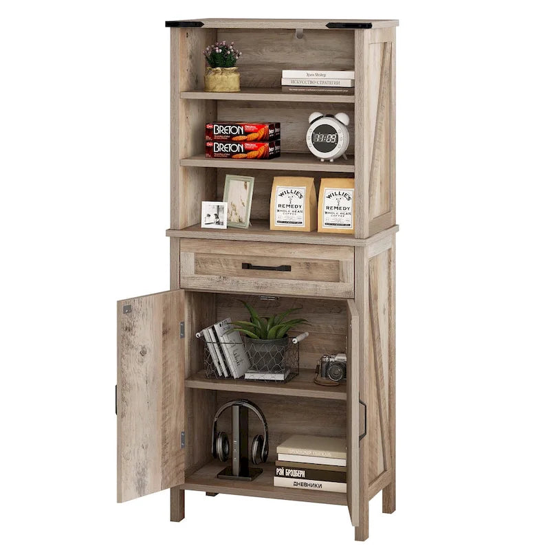 Meuble de rangement haut de 58 pouces pour salle de bain