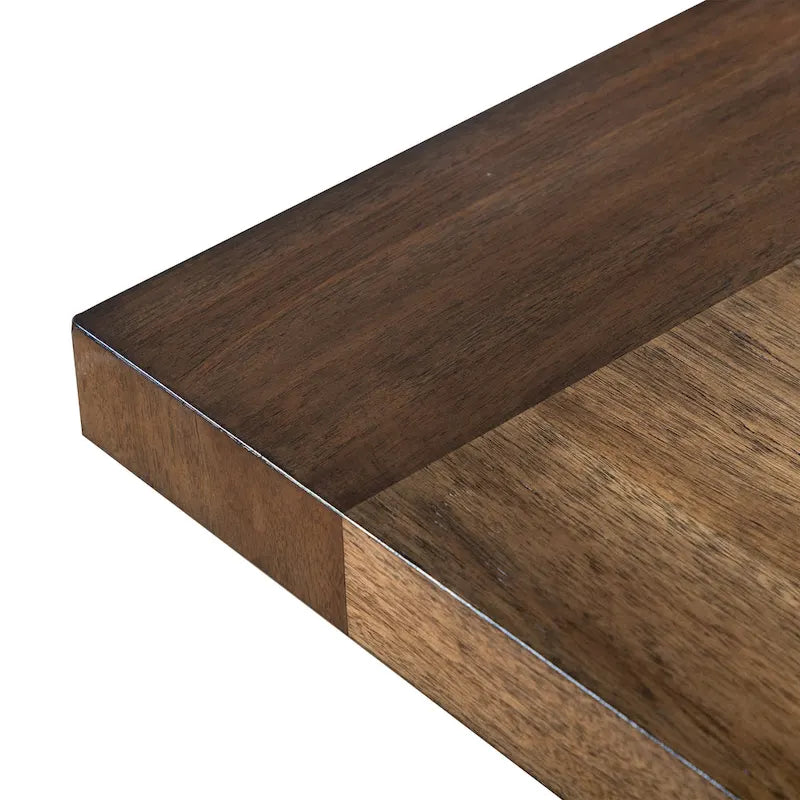 Table de salle à manger en bois massif marron rustique Drystan de 72 pouces Furniture of America