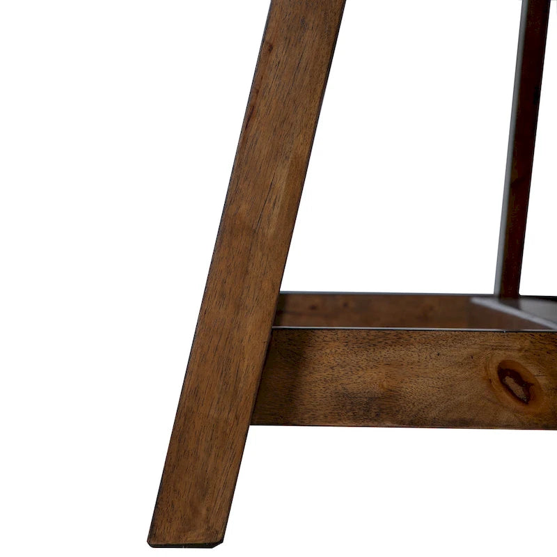 Table de salle à manger en bois massif marron rustique Drystan de 72 pouces Furniture of America