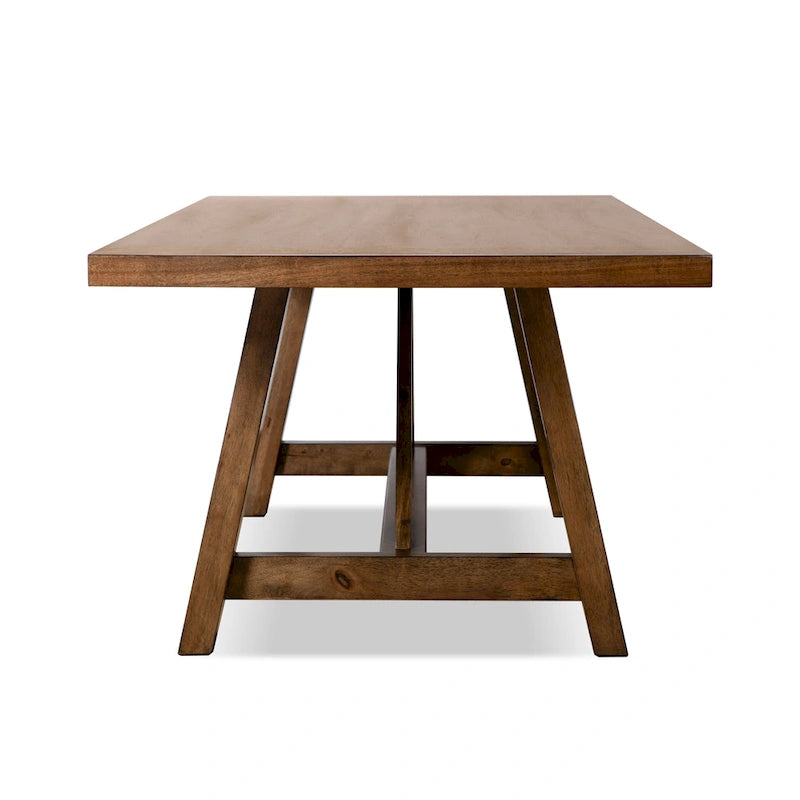 Table de salle à manger en bois massif marron rustique Drystan de 72 pouces Furniture of America