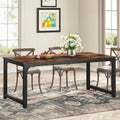 Table à manger rectangulaire moderne de 79 pouces pour 6 à 8 personnes - 78,74 L x 39,37 l x 30,31 H