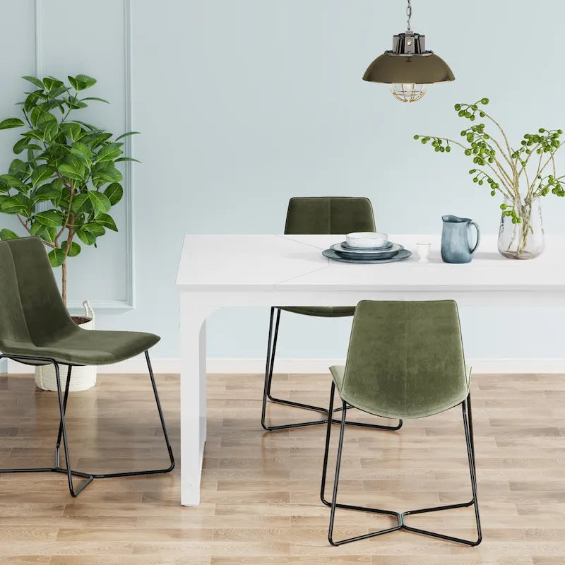 Table à manger rectangulaire moderne de 79 pouces pour 6 à 8 personnes - 78,74 L x 39,37 l x 30,31 H