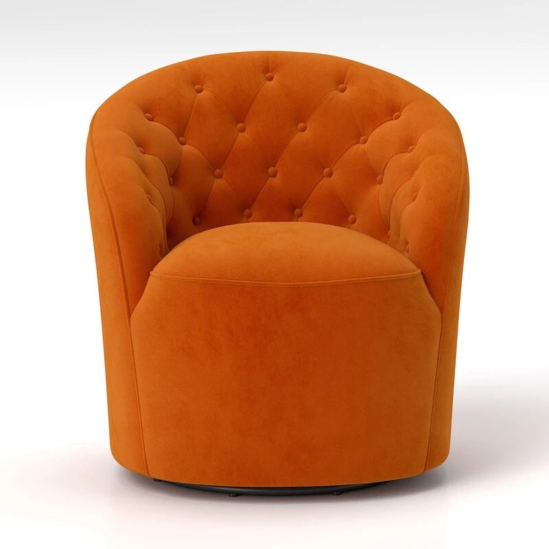 SEYNAR Fauteuil pivotant à 360 degrés en velours moderne avec dossier capitonné - Lot de 2