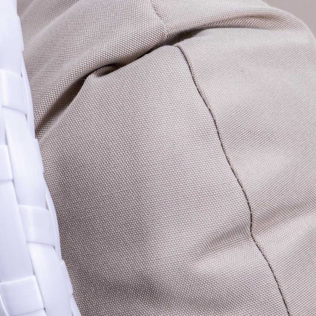 LeisureMod Fauteuil suspendu œuf 2 places avec support - Balançoire / hamac de patio en rotin osier pour extérieur/intérieur avec coussins