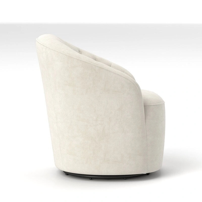 SEYNAR Fauteuil pivotant à 360 degrés en velours moderne avec dossier capitonné - Lot de 2